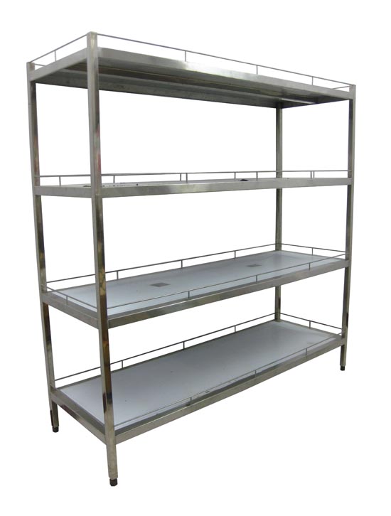 Giá phẳng inox 4 tầng